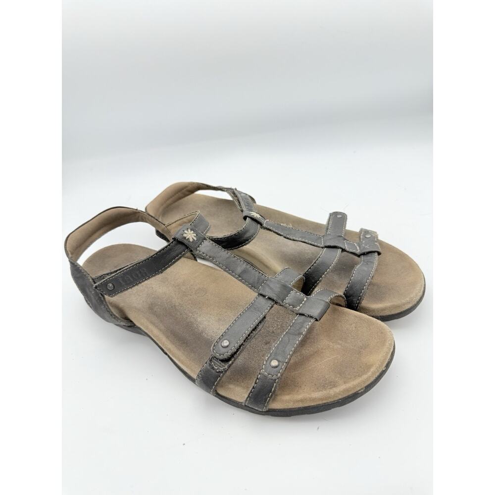 Taos Trophy Size 9 40 Tan Brown Strappy Sandal Comfort Leather Ankle Strap 1663